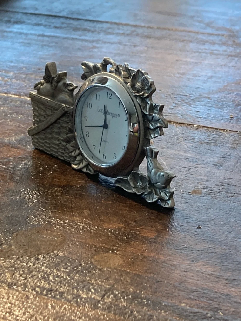 Vintage Longaberger Mini Desk Clock